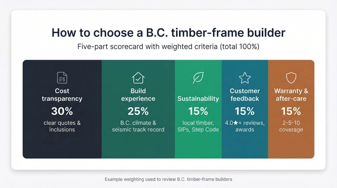 9 Trusted Timber Frame Home Builders in British Columbia (Cost & Transparency Guide)