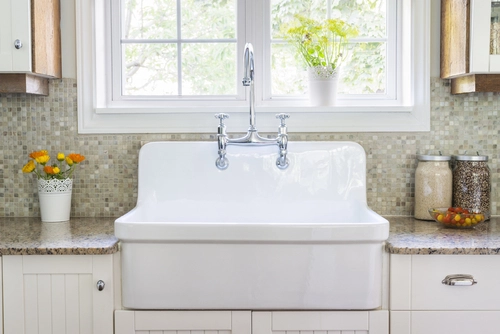 luxury country kitchen sink