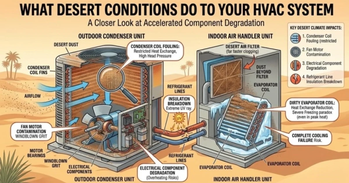 How Desert Dust and Debris Damage Your Air Conditioner