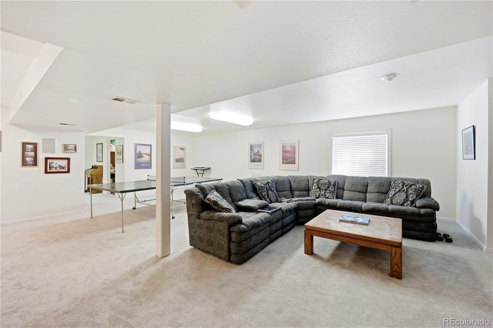 Finished basement: rec room, bonus room and a three-quarter bath