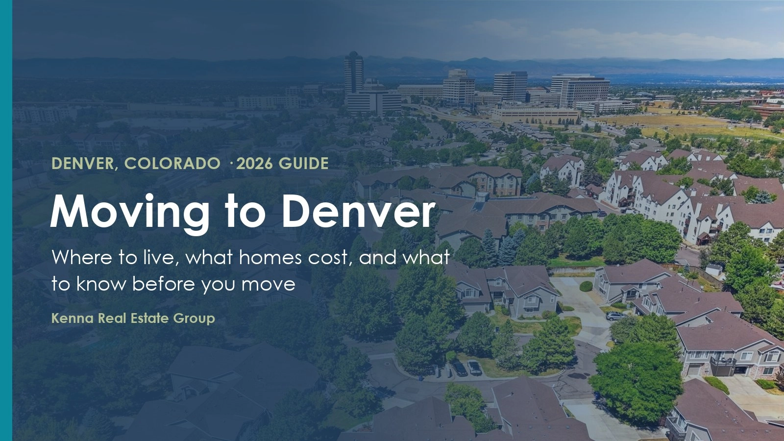 Moving to Denver: the Denver Tech Center skyline and the Rocky Mountains