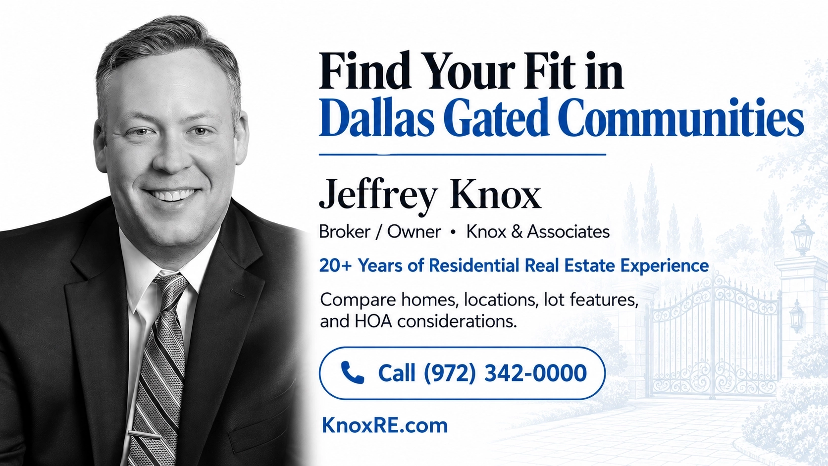 best dallas gated community realtor real estate agent jeff knox