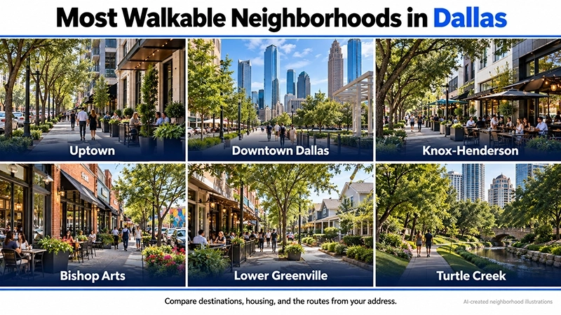 most walkable neighborhoods in dallas texas