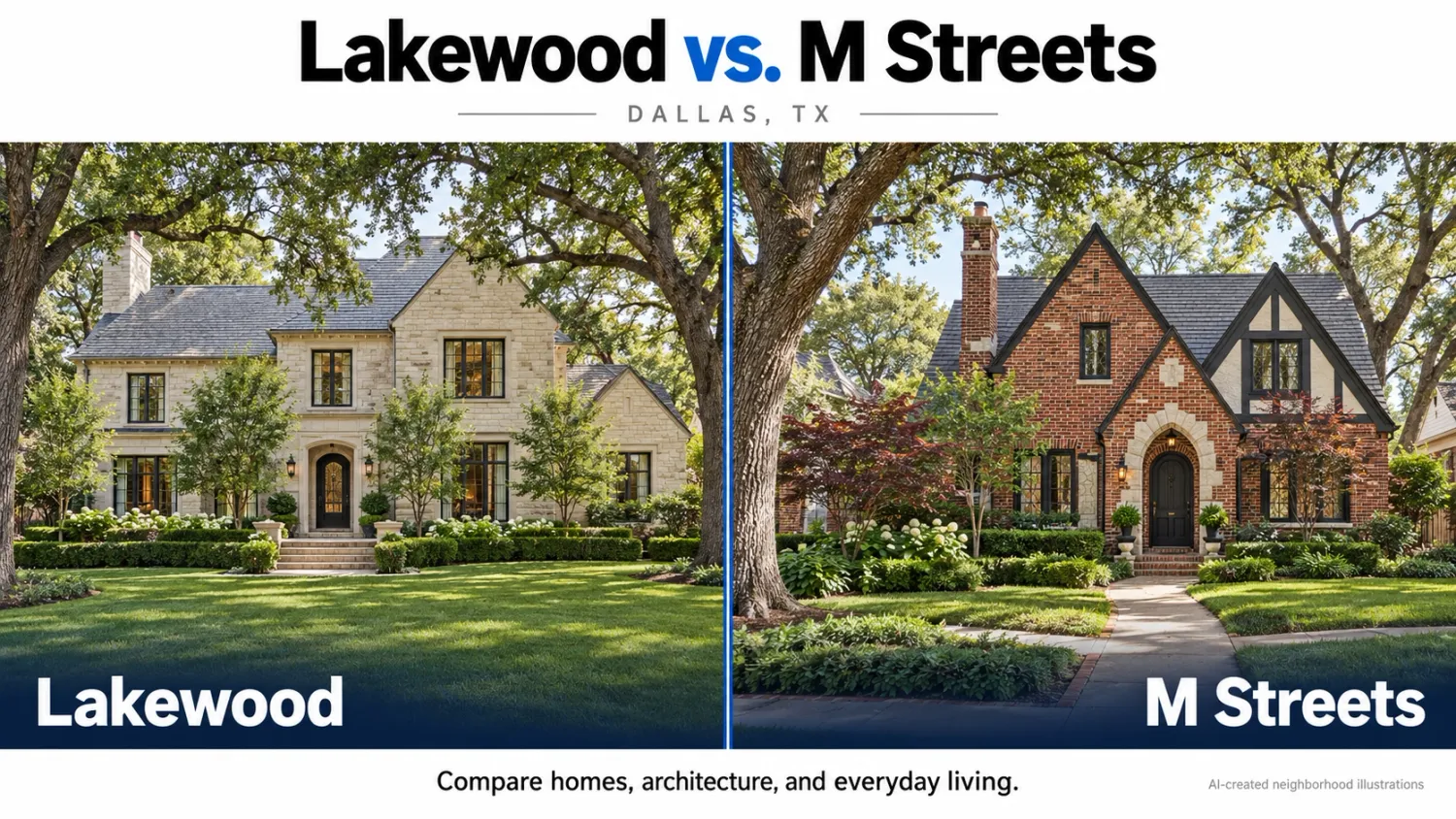 Lakewood vs M Streets Dallas TX: Real Estate Comparison Guide