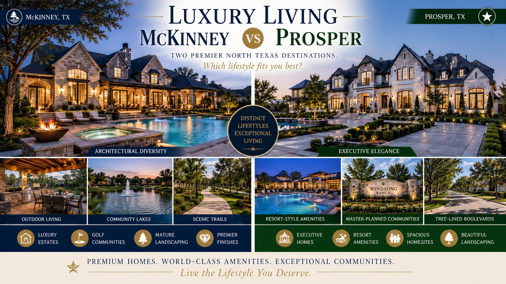 mckinney vs propser tx luxury Communities Comparison