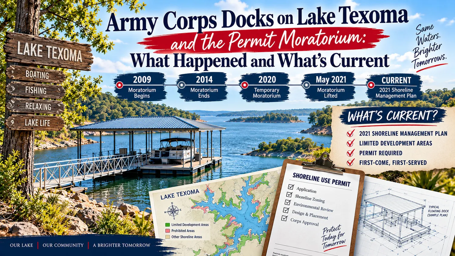 Army Corps Docks on Lake Texoma and the Permit Moratorium: What Happened and What's Current