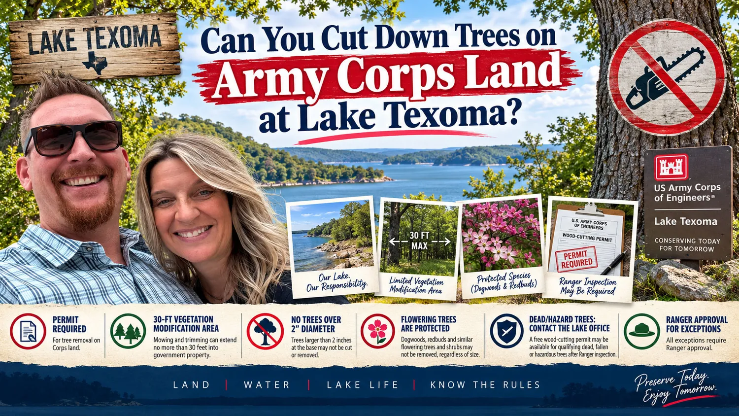 Can You Cut Down Trees on Army Corps Land at Lake Texoma?