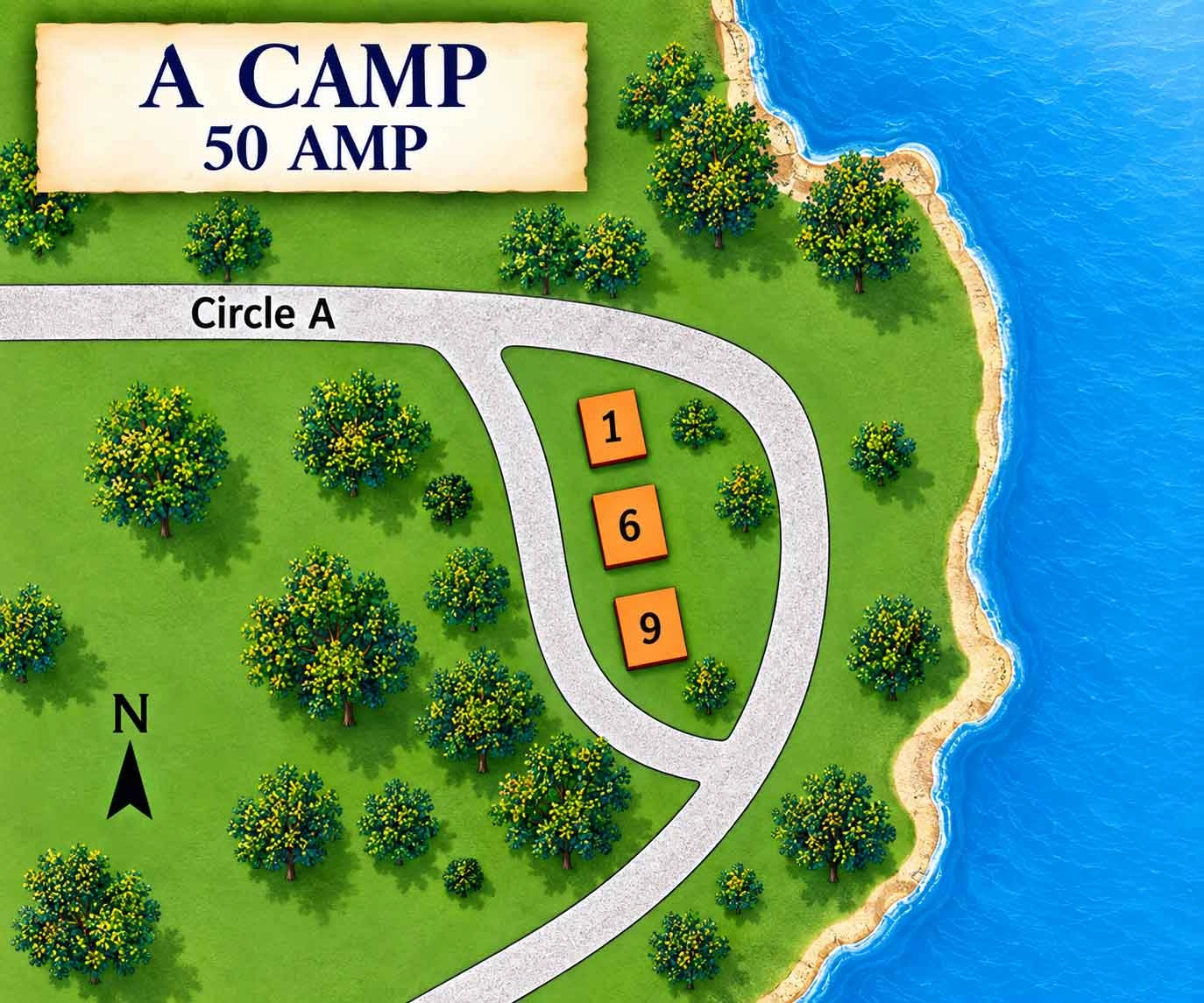 Bridgeview Marina and Resort A Camp site map
