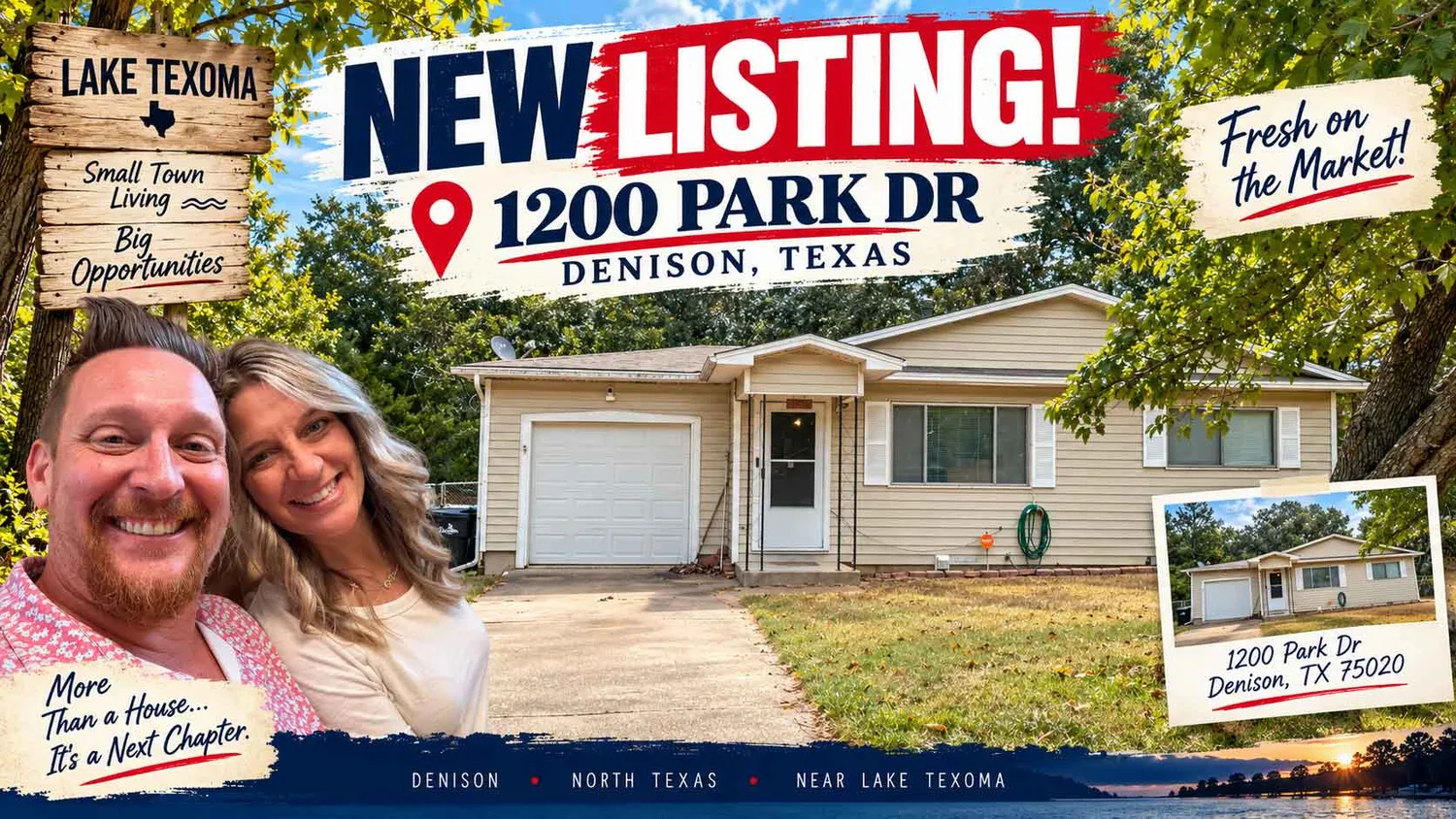 New Listing: Charming 2-Bed Fixer-Upper at 1200 Park Dr, Denison, TX – $115,900