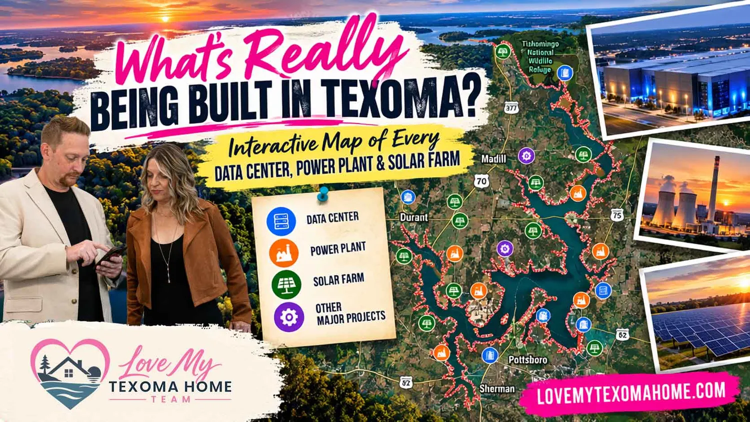 What's Really Being Built in Texoma? Interactive Map of Every Data Center, Power Plant & Solar Farm