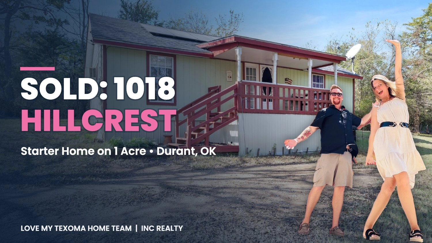 SOLD: 1018 Hillcrest, Durant, OK | Starter Home on 1 Acre Closes for $110,000