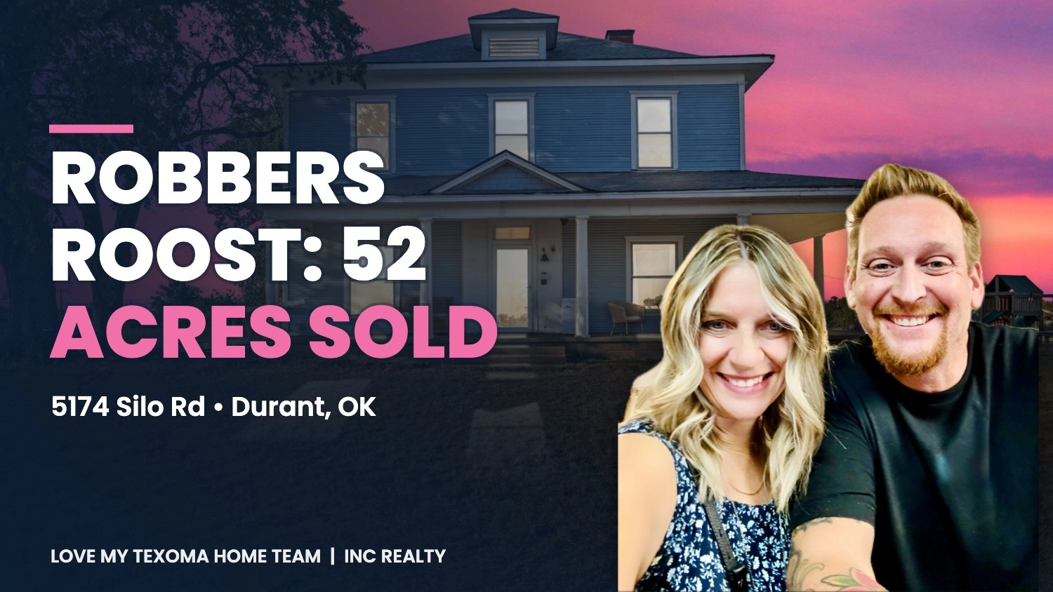 SOLD: Robbers Roost, a 1910 Farmhouse on 52 Acres in Durant, OK, Closes for $625,000