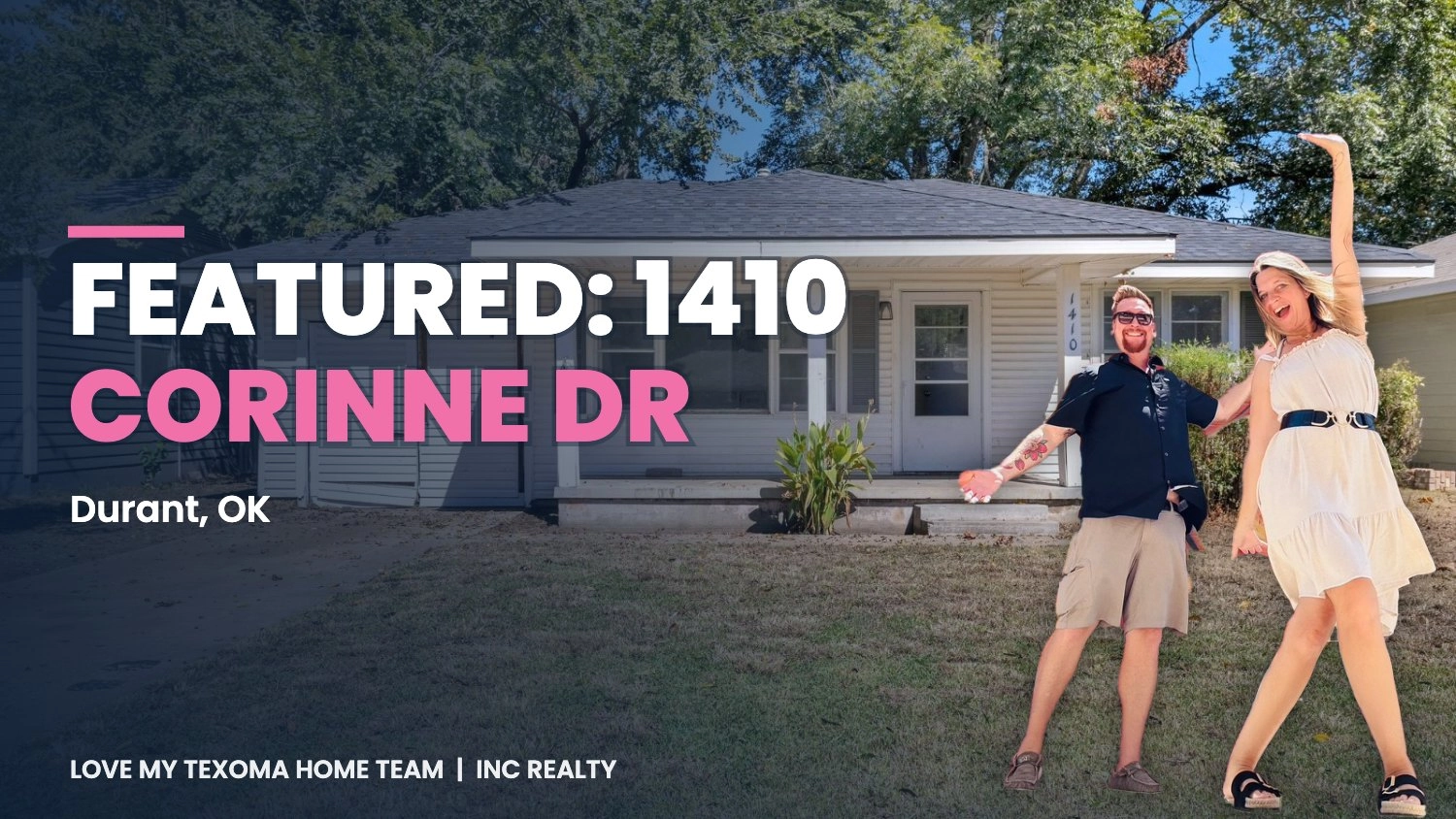 Featured Starter Home: 1410 Corinne Dr, Durant, OK | 2 Bed Home With a Big Backyard
