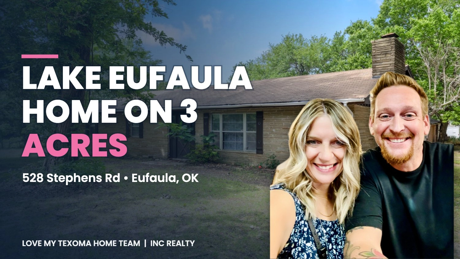 Featured Lake Eufaula Home: 528 Stephens Rd, Eufaula, OK on 3.19 Acres