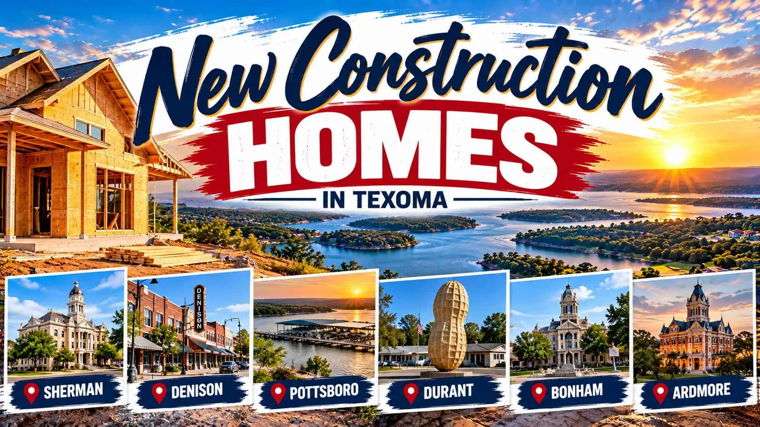 New Construction Homes in Texoma: Sherman, Denison, Pottsboro, Durant, Bonham & Ardmore