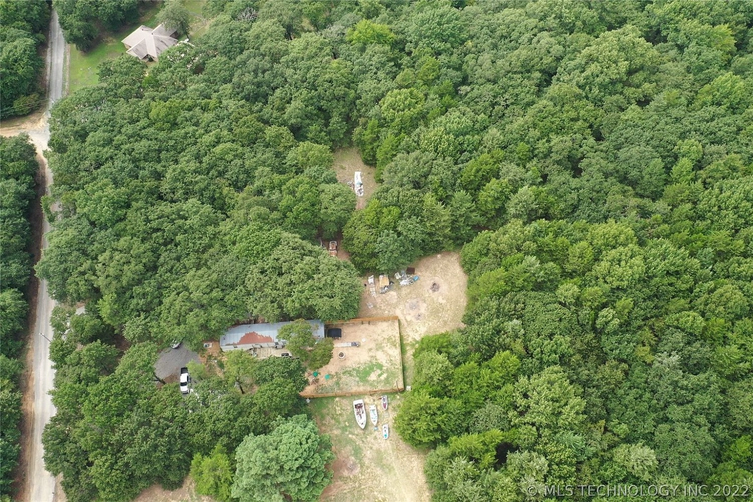 190 Cummins Lane Colbert OK - aerial view