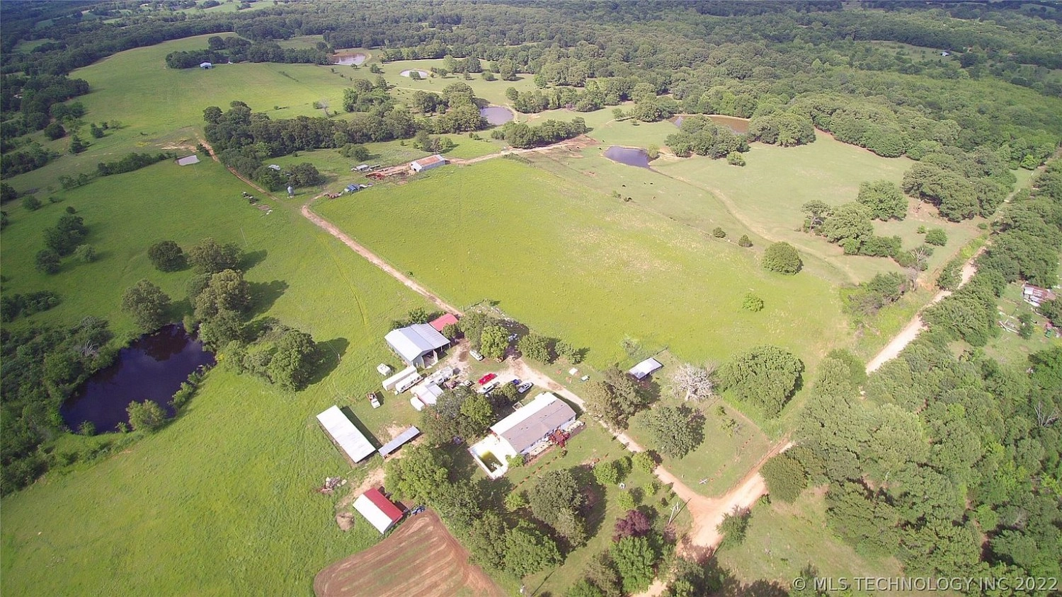 125 Allison Road Atoka OK - aerial view
