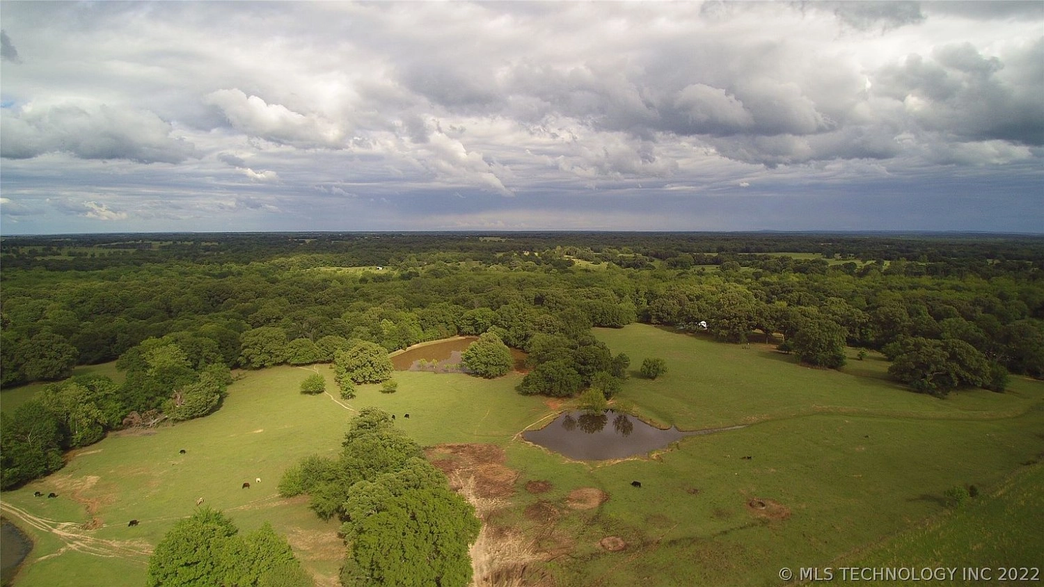 125 Allison Road Atoka OK - aerial view