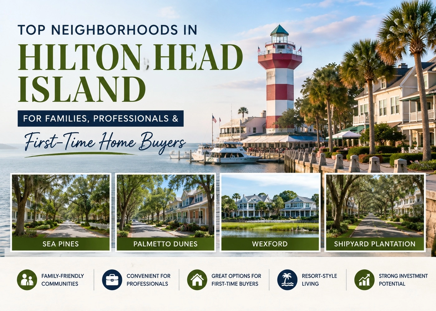 Top Neighborhoods in Hilton Head Island for Families, Professionals & First-Time Home Buyers