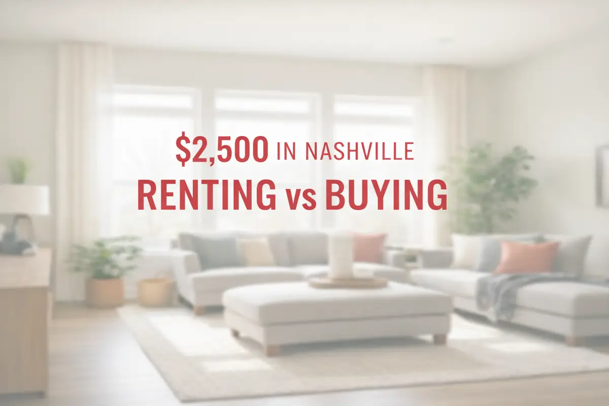 What $2,500 a Month Gets You Renting vs. Buying in Nashville (2026)