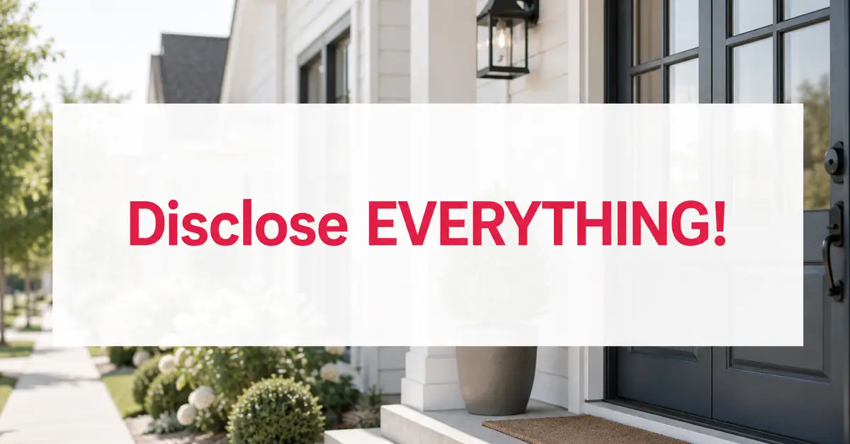 Sellers, Disclose Everything … (if you don’t the neighbors will!)