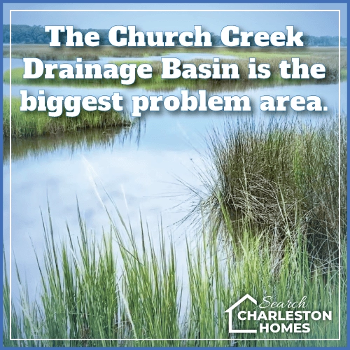 The Church Creek Drainage Basin is the biggest problem area
