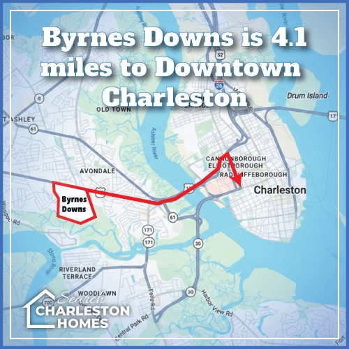 Brynes Downs is only 4.1 miles to Downtown Charleston