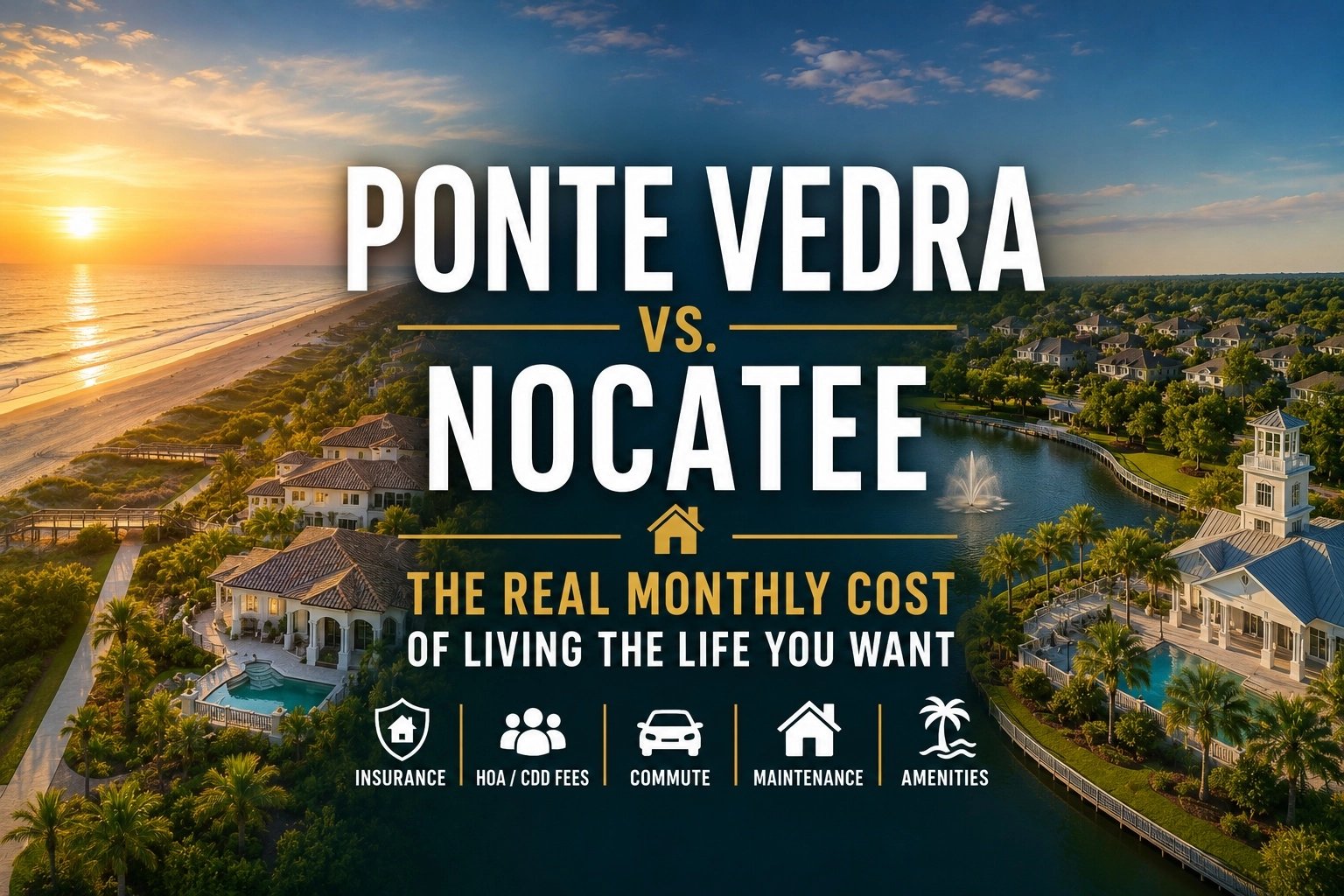 Ponte Vedra vs. Nocatee for Relocators: Best for Your Monthly Cost Profile