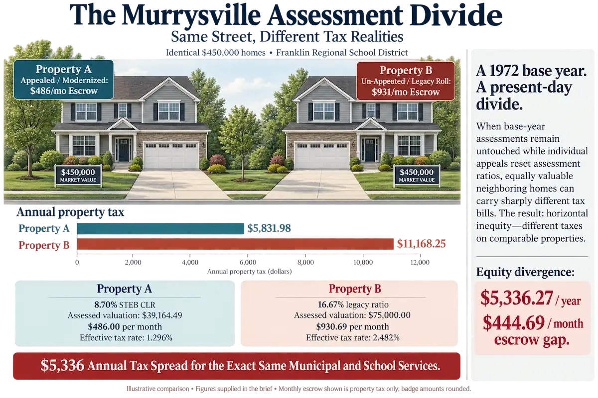Murrysville Assessment Divide: Same Street, Different Tax Realities