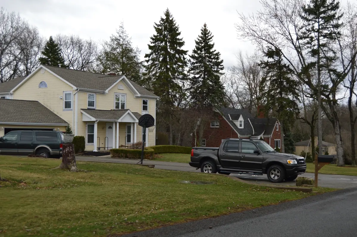 Residential streetscape along Venango Drive in McCandless Township