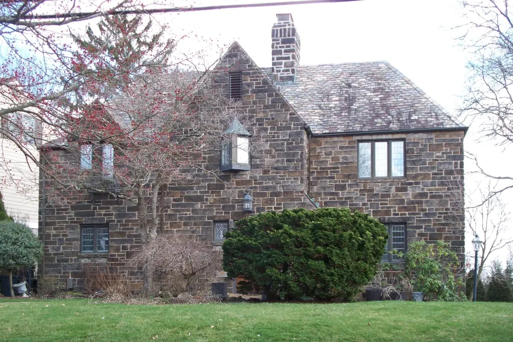 Classic residential streetscape and architecture on Hoodridge Drive in Mt. Lebanon