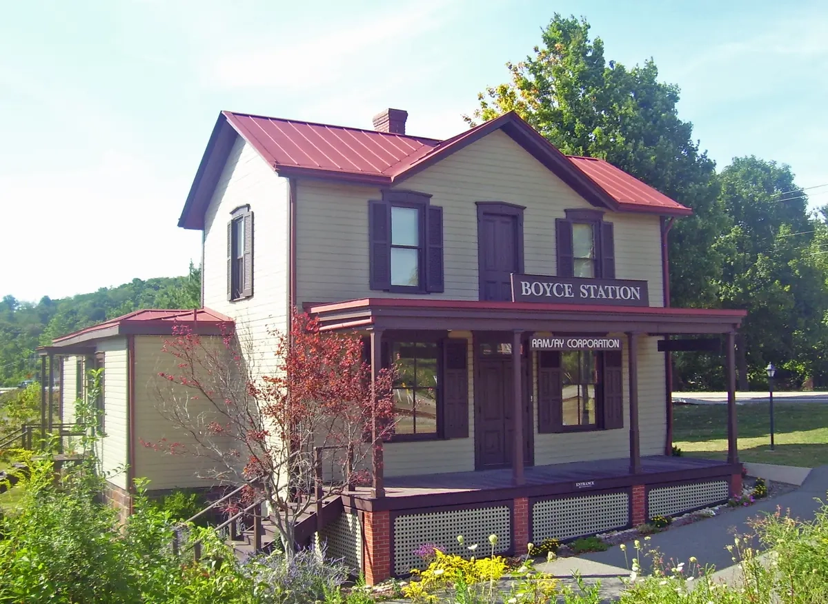 Historic Boyce Station passenger depot and community landmark in Upper St. Clair