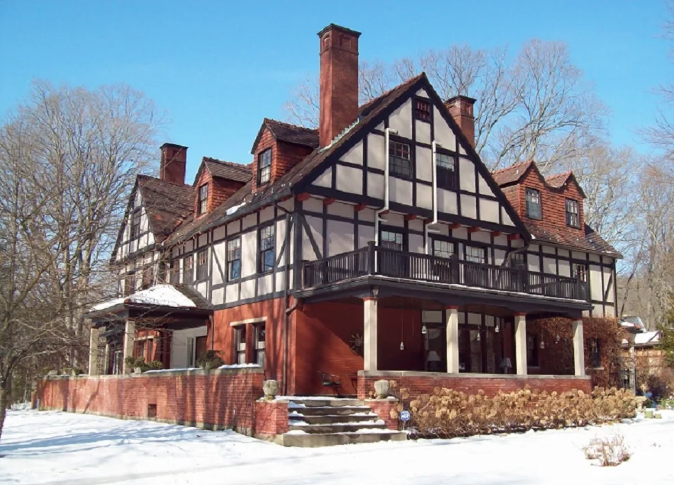 Historic Victorian architecture along Beaver Road in Glen Osborne near Sewickley
