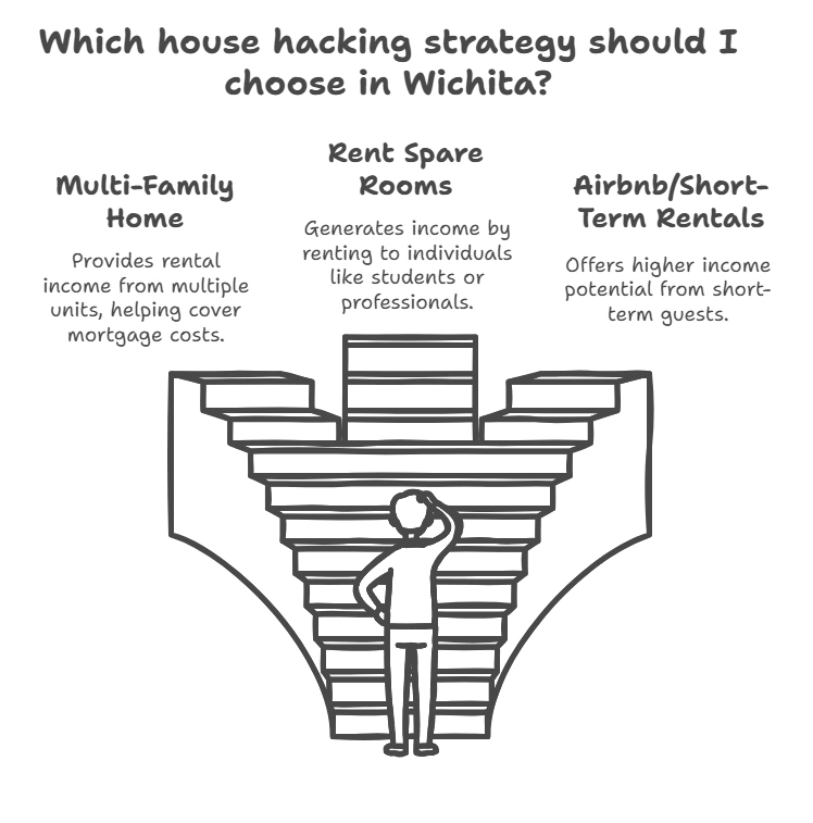 Finding the Best House Hacking Deals in Wichita: Where to Look and What to Consider. Visual guide highlighting tips and strategies for finding the best house hacking deals in Wichita, KS.