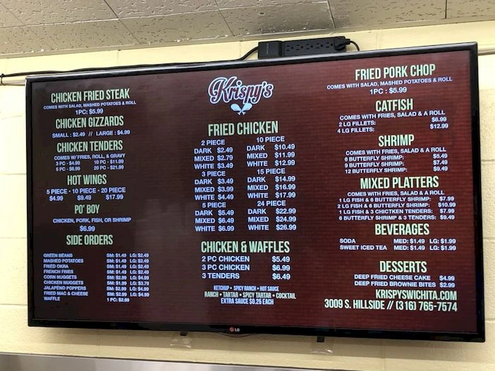 Krispys Fried Chicken Menu in Wichita KS Krispys Fried Chicken Menu in Wichita KS