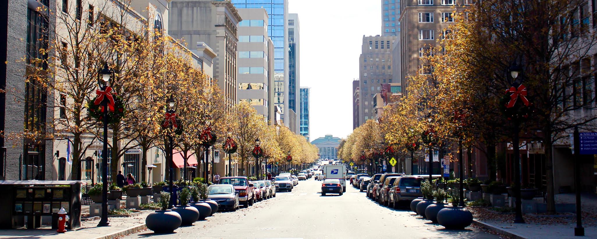 Downtown Raleigh, North Carolina Fayetteville Street Christmas Lights