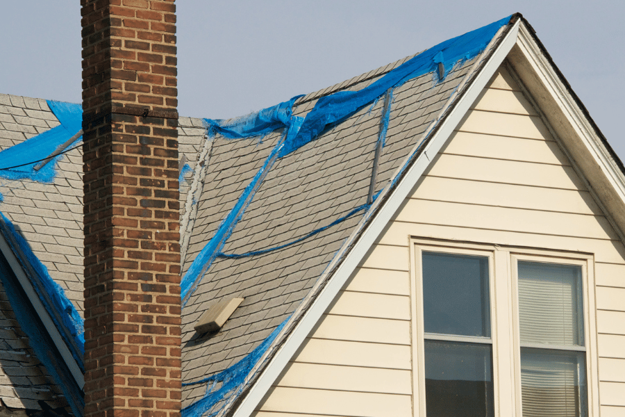 Major roof repair on a fixer upper house