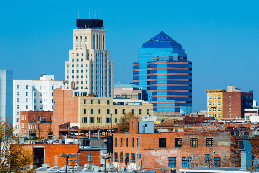 Beautiful Durham skyline during the day 