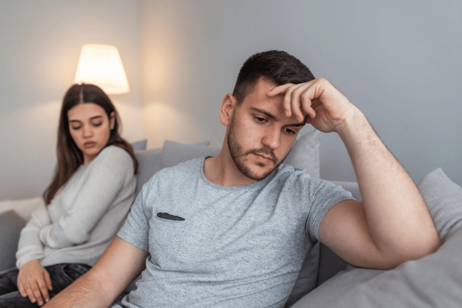 couple going through a divorce and not talking
