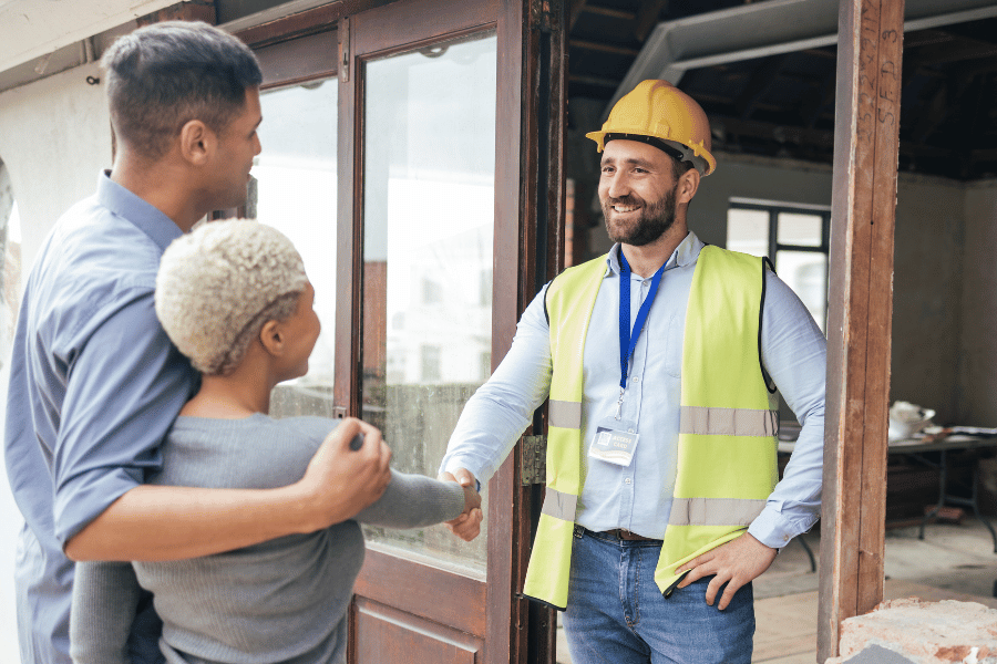 Connection built with the builder and client on site