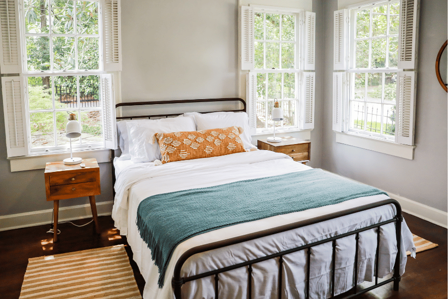 Bedroom in the new guest house in backyard