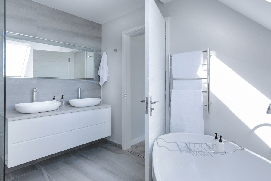 Cleaned and scrubbed bathroom ready to view