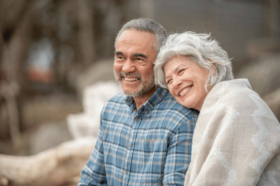 senior couple happy and smiling together 