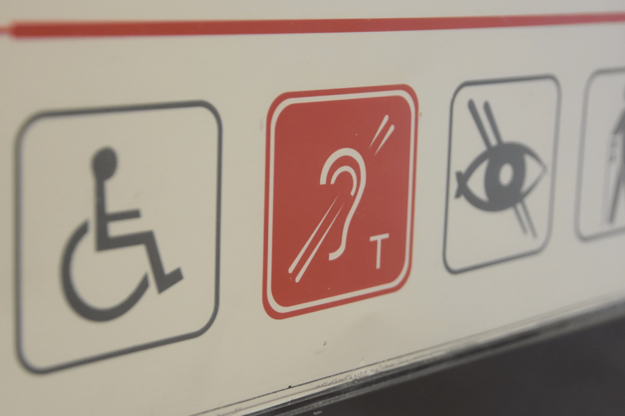 Disability overview program sign