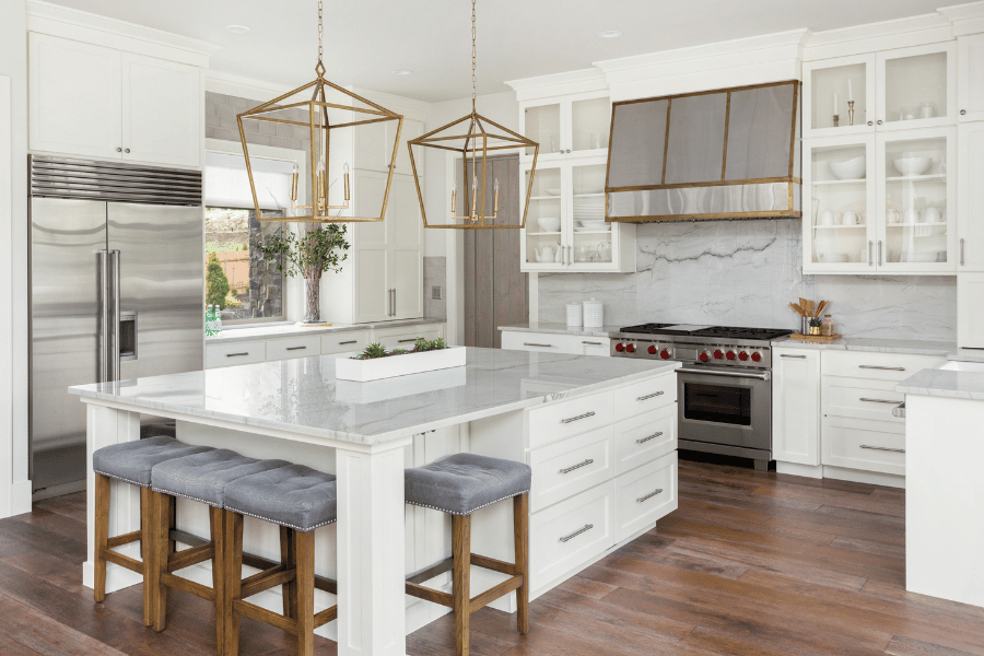 Luxury home kitchen with upgraded features