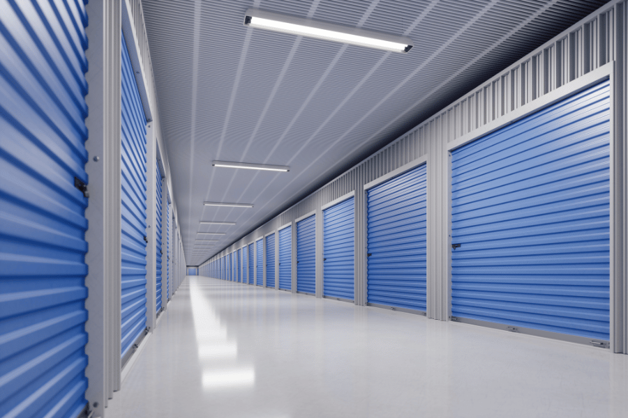 very clean storage facilities with blue door units