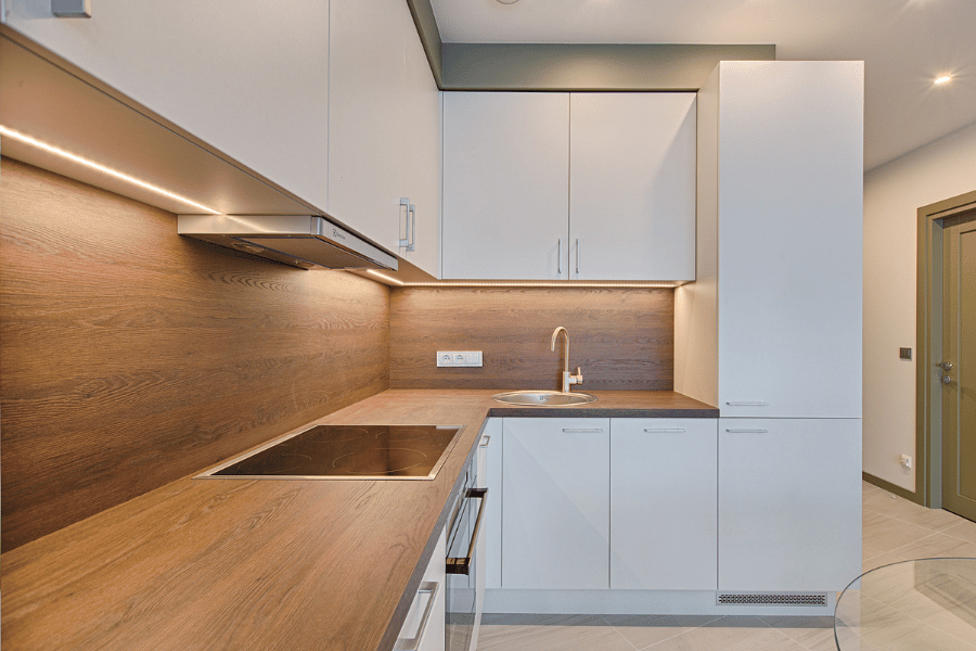 Under-cabinet lighting in the kitchen