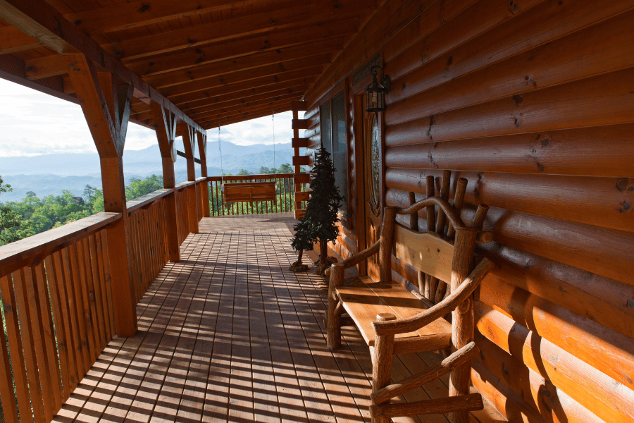 Cabin View of Mountains