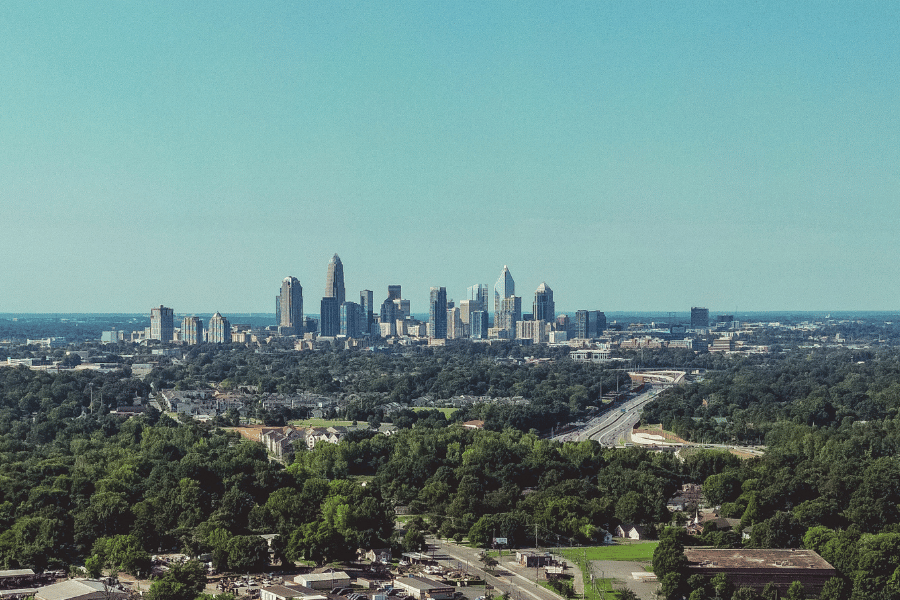View from Suburb in Raleigh NC