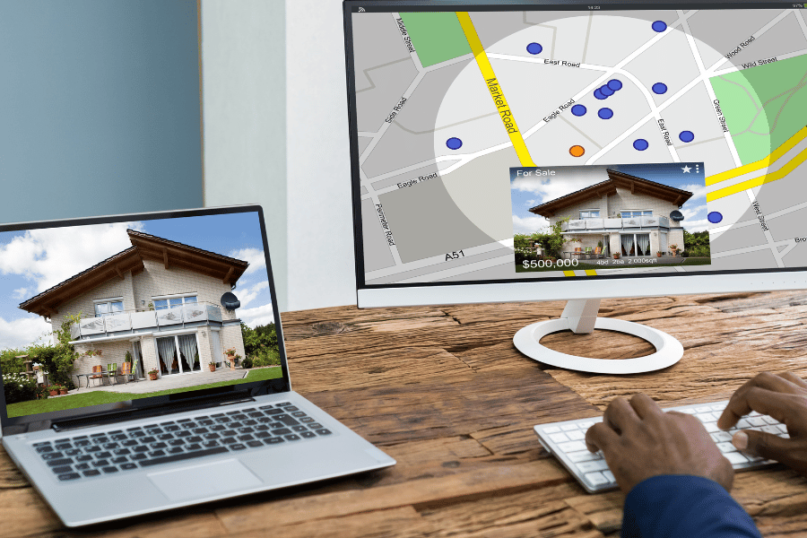 Using internet and social media for homes available 